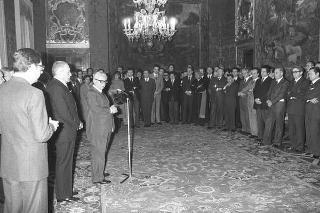 Intervento del Presidente della Repubblica Giovanni Leone alla cerimonia di congedo del Vice Segretario Generale Enrico D'Arienzo