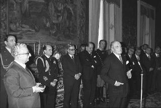 Intervento del Presidente della Repubblica Giovanni Leone alla cerimonia di congedo del Vice Segretario Generale Enrico D'Arienzo