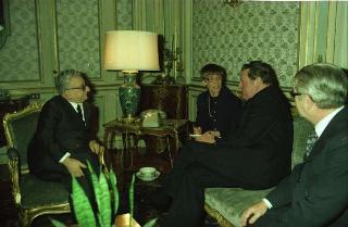 Visita privata del Presidente della Repubblica Giovanni Leone con Franz Joseph Strauss, capo dell'Unione cristiano sociale della Repubblica Federale di Germania