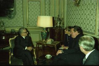 Visita privata del Presidente della Repubblica Giovanni Leone con Franz Joseph Strauss, capo dell'Unione cristiano sociale della Repubblica Federale di Germania