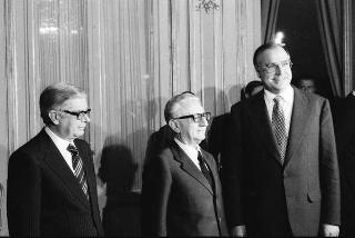 Incontro del Presidente della Repubblica Giovanni Leone con Helmut Kohl, capo del Partito Democratico Cristiano della Germania Federale