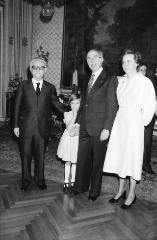 Il Presidente della Repubblica Giovanni Leone incontra il prof. Renato Dulbecco, Premio Nobel per la medicina