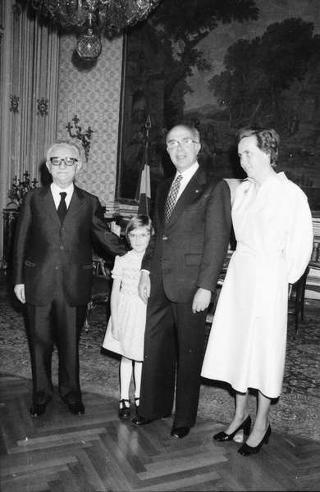 Il Presidente della Repubblica Giovanni Leone incontra il prof. Renato Dulbecco, Premio Nobel per la medicina