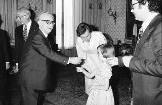 Il Presidente della Repubblica Giovanni Leone incontra il prof. Renato Dulbecco, Premio Nobel per la medicina