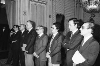 Il Presidente della Repubblica Giovanni Leone incontra il prof. Renato Dulbecco, Premio Nobel per la medicina