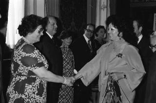 Incontro e successiva colazione privata in onore della consorte del Presidente del Messico signora Lopez Portillo