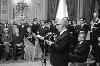 Presentazione degli auguri da parte del Corpo Diplomatico al Presidente della Repubblica Giovanni Leone