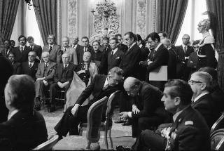 Presentazione degli auguri da parte del Corpo Diplomatico al Presidente della Repubblica Giovanni Leone