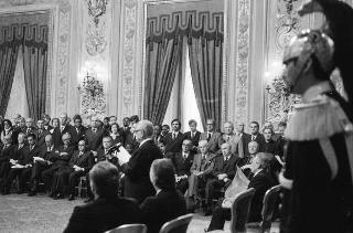 Presentazione degli auguri da parte del Corpo Diplomatico al Presidente della Repubblica Giovanni Leone