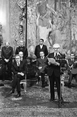 Presentazione degli auguri da parte del Corpo Diplomatico al Presidente della Repubblica Giovanni Leone