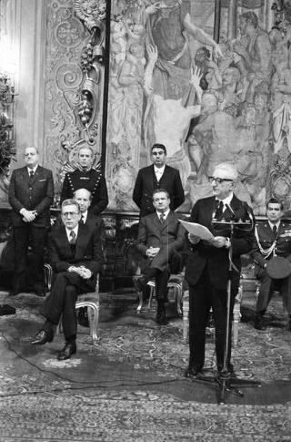 Presentazione degli auguri da parte del Corpo Diplomatico al Presidente della Repubblica Giovanni Leone