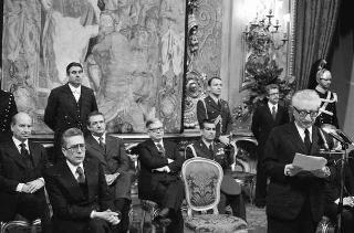 Presentazione degli auguri da parte del Corpo Diplomatico al Presidente della Repubblica Giovanni Leone