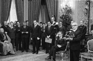 Presentazione degli auguri da parte del Corpo Diplomatico al Presidente della Repubblica Giovanni Leone