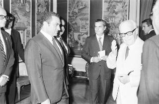Il Presidente della Repubblica Sandro Pertini incontra Hosny Mubarak, Vice Presidente della Repubblica Araba d'Egitto