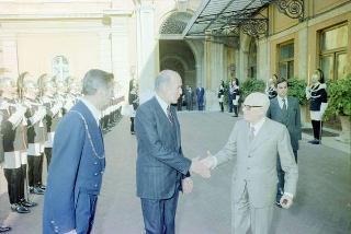 Incontro con il Presidente della Repubblica Francese Valéry Giscard D'Estaing