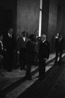 Il Presidente della Repubblica Sandro Pertini a colloquio con il Presidente del Gabon Omar Bongo in occasione della visita di stato