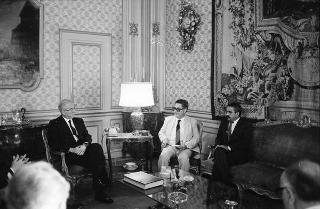 Il Presidente della Repubblica Francesco Cossiga riceve la visita di Sua Eccellenza Alì Abdul Salam Treki, Ministro degli esteri di Libia