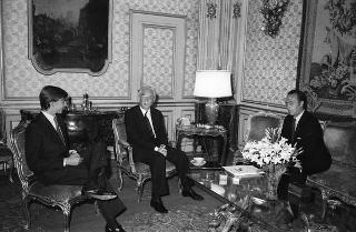 Incontro del Il Presidente della Repubblica Francesco Cossiga con il Duca Amedeo d'Aosta