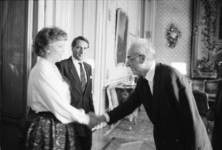 Il Presidente della Repubblica Francesco Cossiga riceve la visita della Signora Maureen Reagan, figlia del Presidente degli Stati Uniti Ronald Reagan