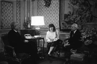 Il Presidente della Repubblica Francesco Cossiga incontra Bruno Heck, Presidente della Fondazione Adenauer