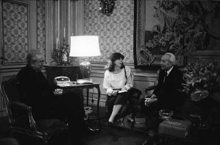 Il Presidente della Repubblica Francesco Cossiga incontra Bruno Heck, Presidente della Fondazione Adenauer