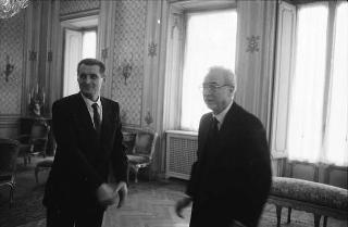 Visita di omaggio al Presidente della Repubblica Francesco Cossiga di Antonio Pizzinato, nuovo segretario generale della CGIL