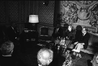 Incontro del Presidente della Repubblica Francesco Cossiga con i promotori, la giuria e i vincitori del Premio Comisso per la letteratura e del Premio Comisso ragazzi