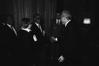 Incontro del Presidente della Repubblica Francesco Cossiga con i promotori, la giuria e i vincitori del Premio Comisso per la letteratura e del Premio Comisso ragazzi