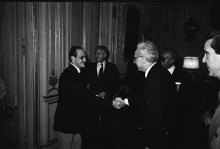 Incontro del Presidente della Repubblica Francesco Cossiga con i promotori, la giuria e i vincitori del Premio Comisso per la letteratura e del Premio Comisso ragazzi