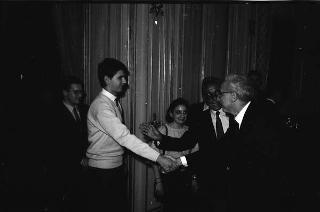 Incontro del Presidente della Repubblica Francesco Cossiga con i promotori, la giuria e i vincitori del Premio Comisso per la letteratura e del Premio Comisso ragazzi
