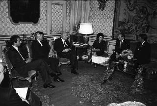 Incontro del Presidente della Repubblica Francesco Cossiga con alcuni esponenti della Johns Hopkins University
