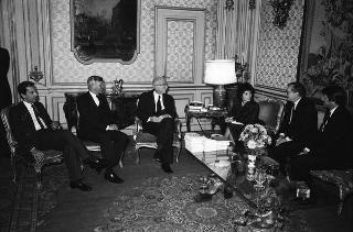 Incontro del Presidente della Repubblica Francesco Cossiga con alcuni esponenti della Johns Hopkins University