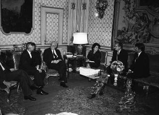 Incontro del Presidente della Repubblica Francesco Cossiga con alcuni esponenti della Johns Hopkins University