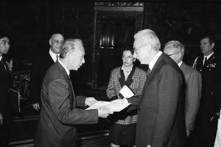 Cong Tam Huynh, nuovo ambasciatore della Repubblica Socialista del Vietnam; Luis Manuel Penalver, nuovo ambasciatore della Repubblica del Venezuela; Francis Anthony Small, nuovo ambasciatore di Nuova Zelanda: presentazione lettere credenziali