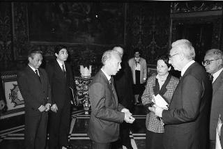 Cong Tam Huynh, nuovo ambasciatore della Repubblica Socialista del Vietnam; Luis Manuel Penalver, nuovo ambasciatore della Repubblica del Venezuela; Francis Anthony Small, nuovo ambasciatore di Nuova Zelanda: presentazione lettere credenziali