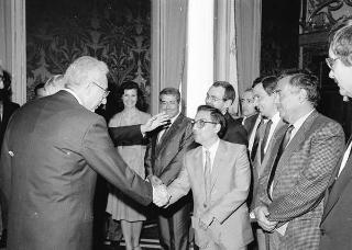 Incontro del Presidente della Repubblica Francesco Cossiga con una delegazione rappresentanza del Business Italy Group
