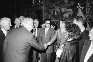 Incontro del Presidente della Repubblica Francesco Cossiga con una delegazione rappresentanza del Business Italy Group