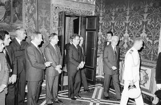Incontro del Presidente della Repubblica Francesco Cossiga con una delegazione rappresentanza del Business Italy Group