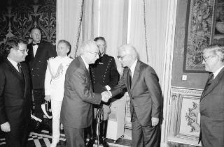 Incontro del Presidente della Repubblica Francesco Cossiga con una delegazione rappresentanza del Business Italy Group