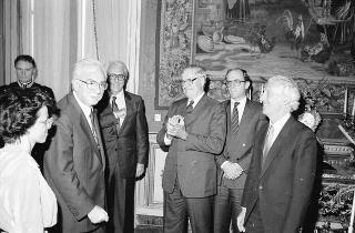 Incontro del Presidente della Repubblica Francesco Cossiga con una delegazione rappresentanza del Business Italy Group
