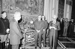 Incontro del Presidente della Repubblica Francesco Cossiga con una delegazione rappresentanza del Business Italy Group