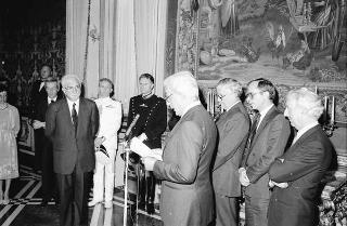 Incontro del Presidente della Repubblica Francesco Cossiga con una delegazione rappresentanza del Business Italy Group
