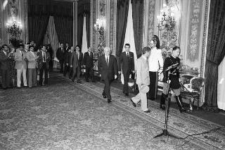 Colloquio e successiva colazione con il segretario generale del Partito comunista cinese Hu Yaobang