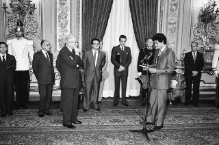 Colloquio e successiva colazione con il segretario generale del Partito comunista cinese Hu Yaobang