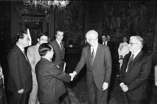 Colloquio e successiva colazione con il segretario generale del Partito comunista cinese Hu Yaobang