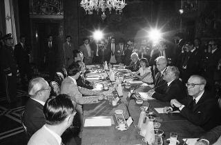 Colloquio e successiva colazione con il segretario generale del Partito comunista cinese Hu Yaobang