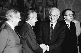 Colloquio e successiva colazione con il Presidente della Repubblica Federativa del Brasile Josè Sarney