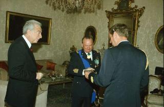 Incontro del Presidente della Repubblica Francesco Cossiga e successiva colazione con il Presidente della Repubblica Araba d'Egitto Hosny Mubarak