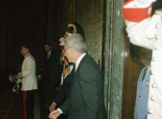 Incontro del Presidente della Repubblica Francesco Cossiga e successiva colazione con il Presidente della Repubblica Araba d'Egitto Hosny Mubarak