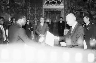 Gabriel Tarr Myers, nuovo ambasciatore della Repubblica di Liberia; Ahmed Ghaith Abdallah, nuovo ambasciatore del Kuwait; Niels Boel, nuovo ambasciatore del Regno di Danimarca: presentazione lettere credenziali